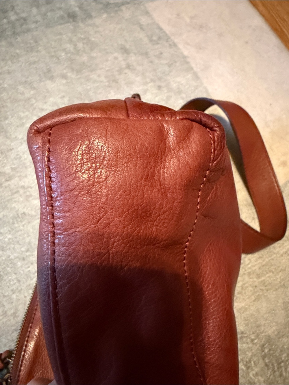 Margot leather double flap crossbody bag 100% leather - Picture 3 of 13